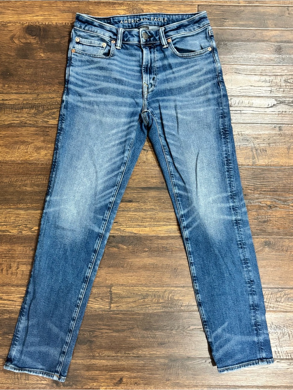 American Eagle Outfitters Men’s Faded Medium Blue Skinny Jeans 28x30